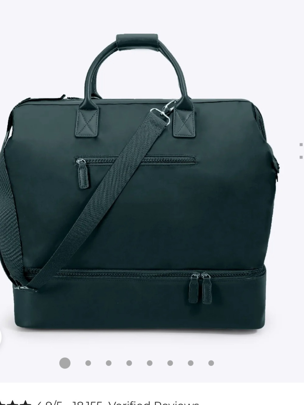 NWT NOBL forest green weekender bag duffle carryon travel